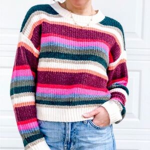 American Eagle Striped Sweater, Size S ₊˚.🎧 ✩｡☕ 🤎
